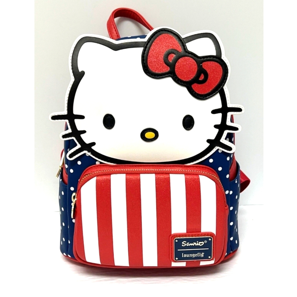 New Hello Kitty Patriotic Loungefly Mini Backpack